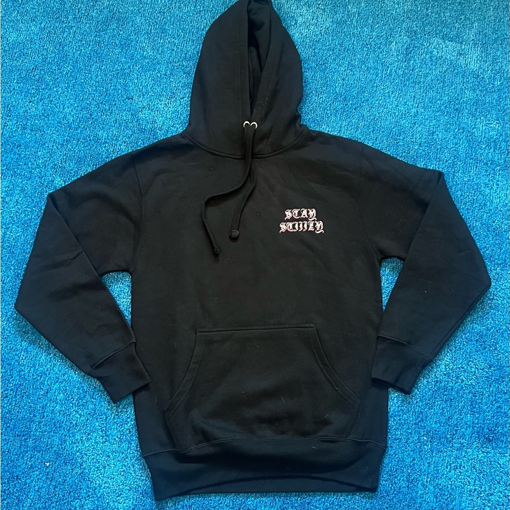 Stylish Black Hoodie with Graphic Design